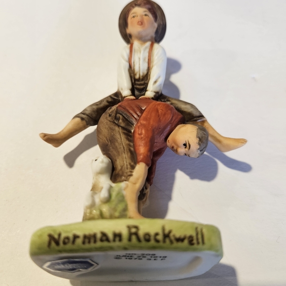 Authentic Norman Rockwell Leap Frog 1979 Dave Grossman Figurine In great cond - Picture 6 of 9